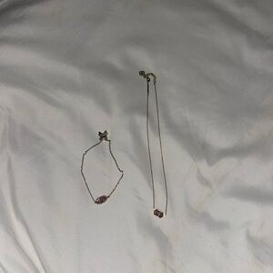 kendra scott purple stone necklace and bracelet set!!